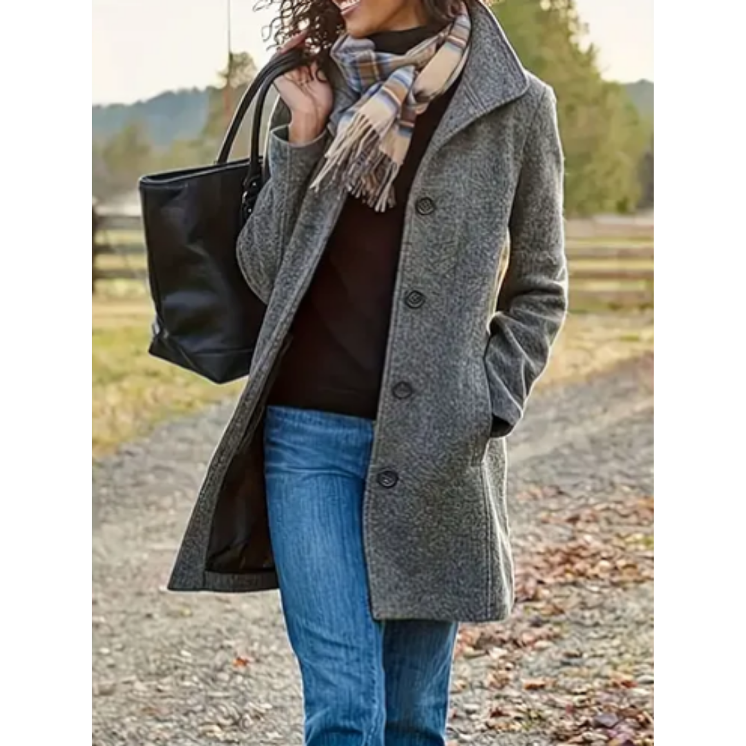 Victoria – Women's Classic Button-Down Winter Coat