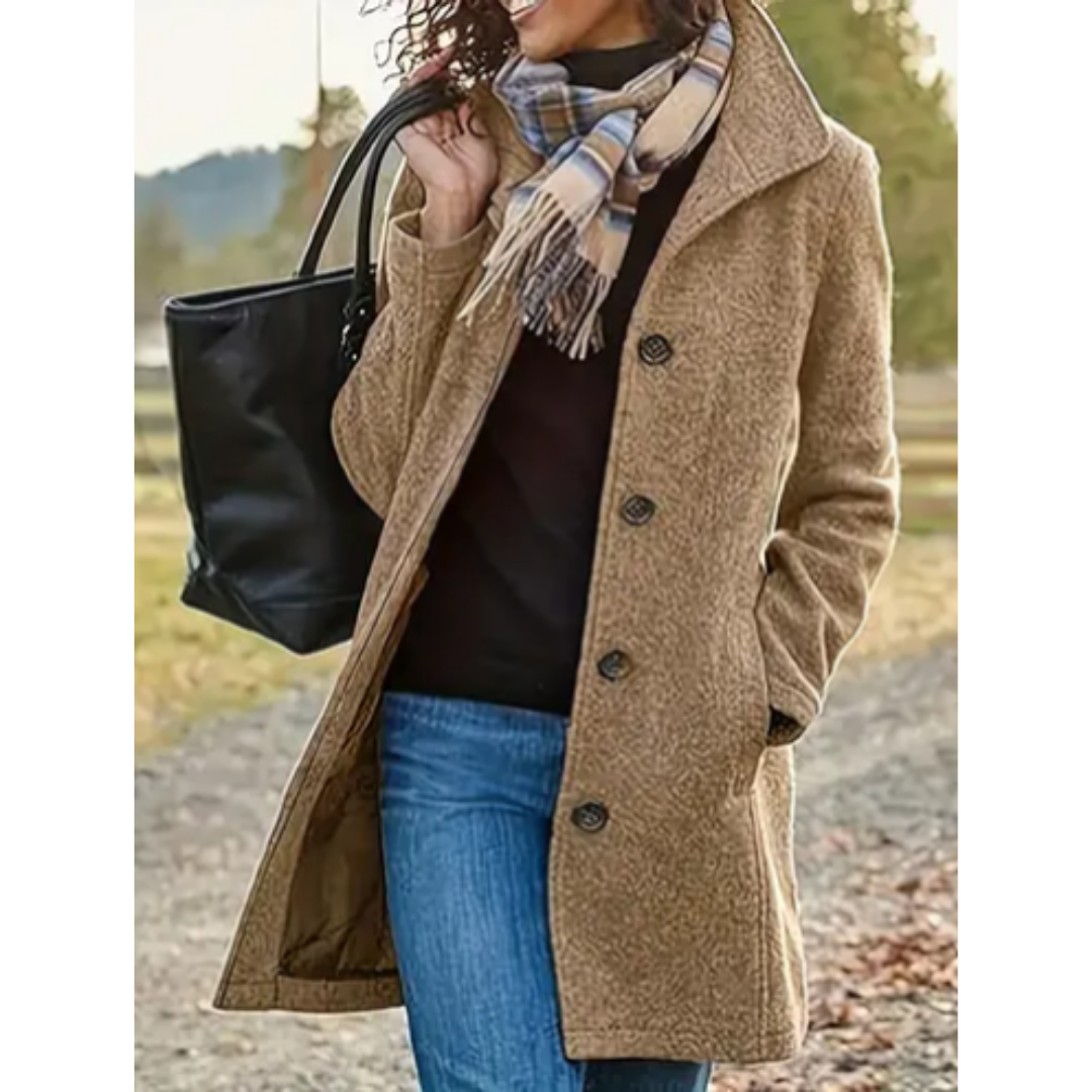 Victoria – Women's Classic Button-Down Winter Coat