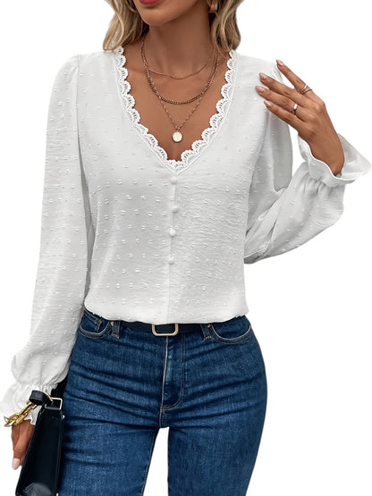 Mona – Elegant Women's Lace Shirt