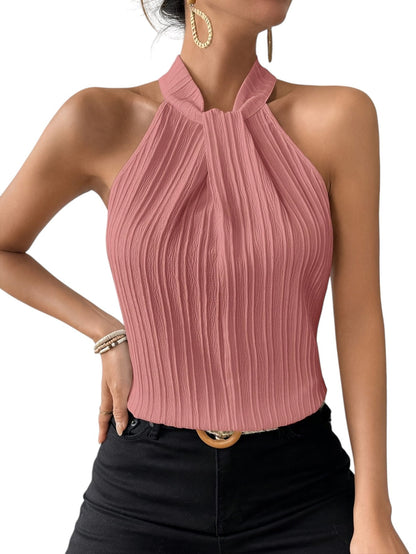 Sara – Elegant Sleeveless Halter Top