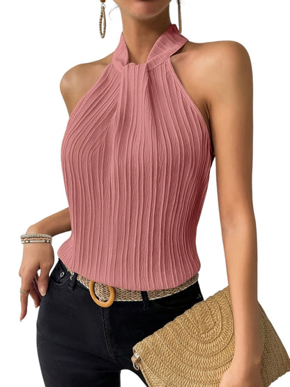 Sara – Elegant Sleeveless Halter Top