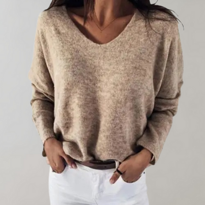 Sophie – Basic Women's V-Neck Sweater