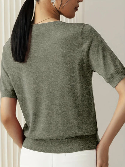 Lena – Women's Comfy Basic Knitted Shirt