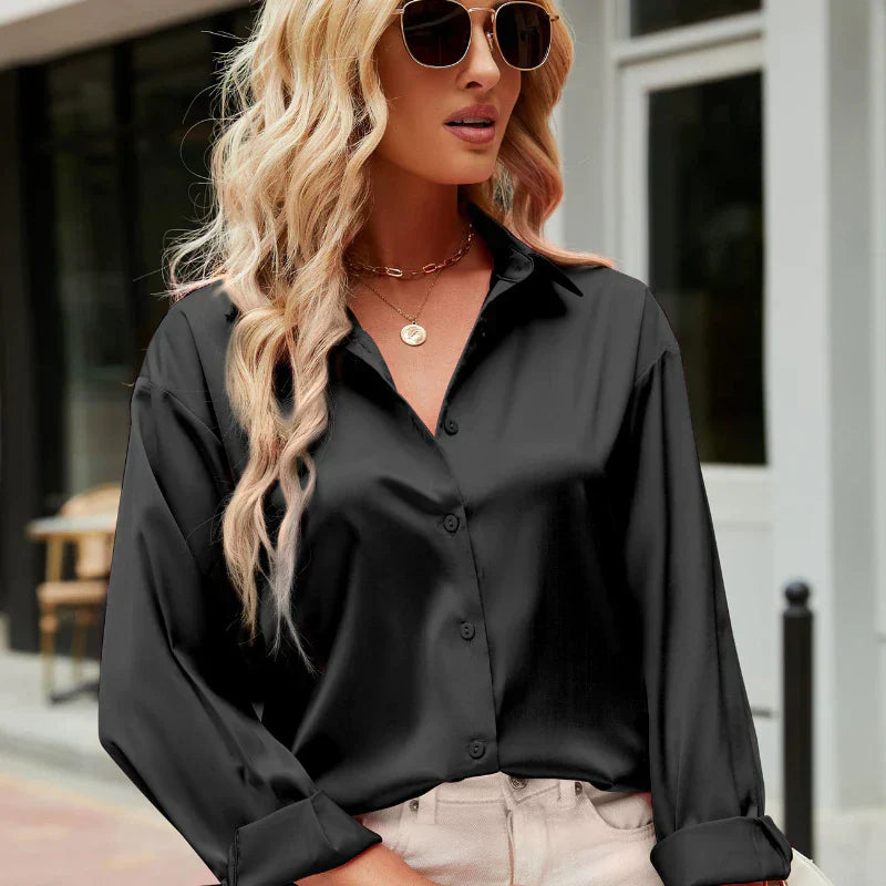 Sophia – Chic Satin Summer Blouse for Women