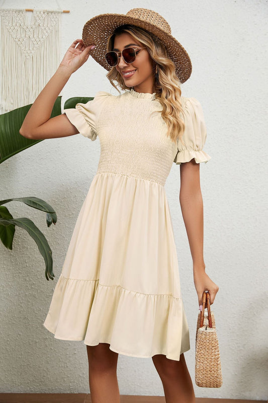Elena – Beige Fringe Summer Dress | Lightweight & Perfect for Warmer Weather