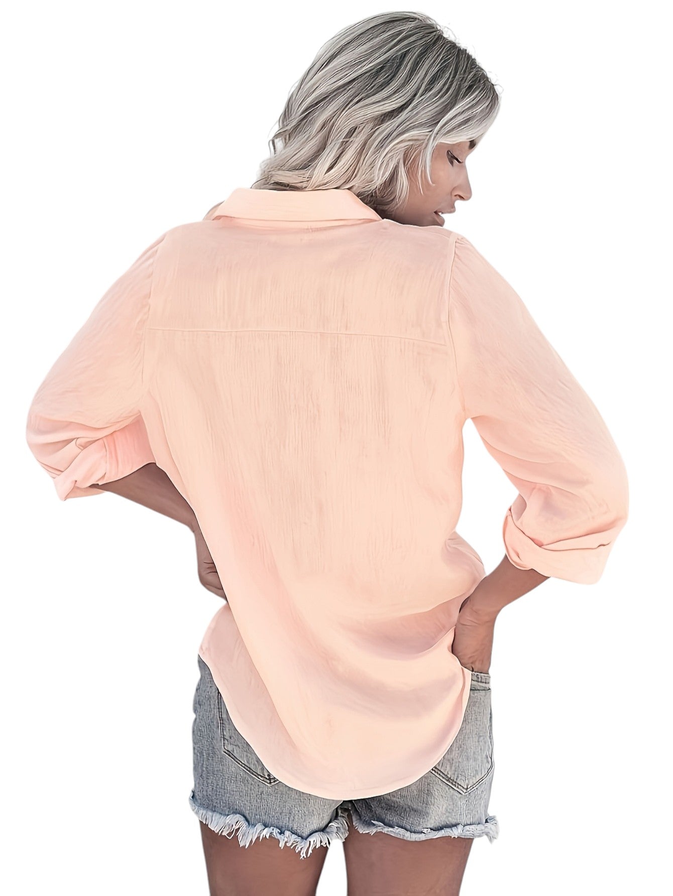 Celeste – Stylish Salmon-Coloured Women's Blouse