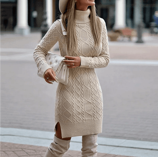 Emma – Knitted Dress with Long Sleeves