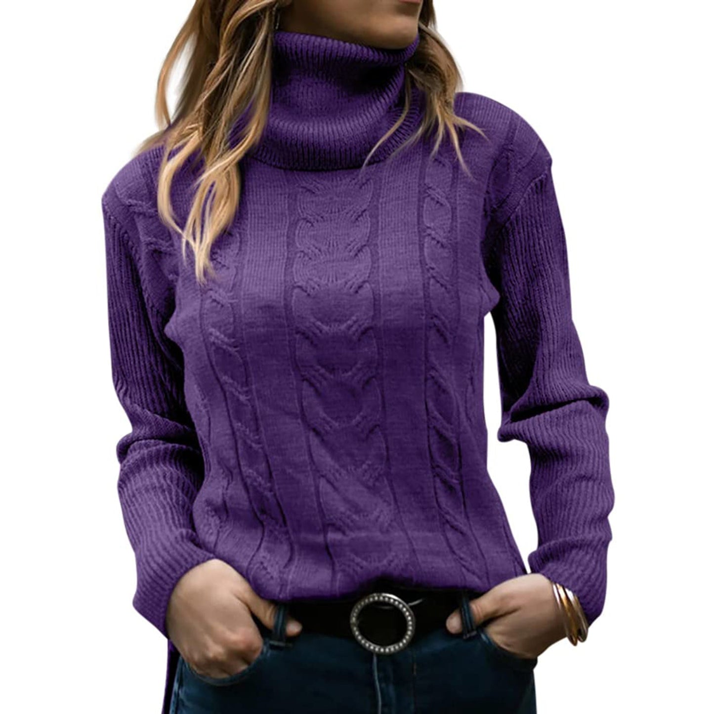 Zora – Women's Knitted Turtleneck Sweater