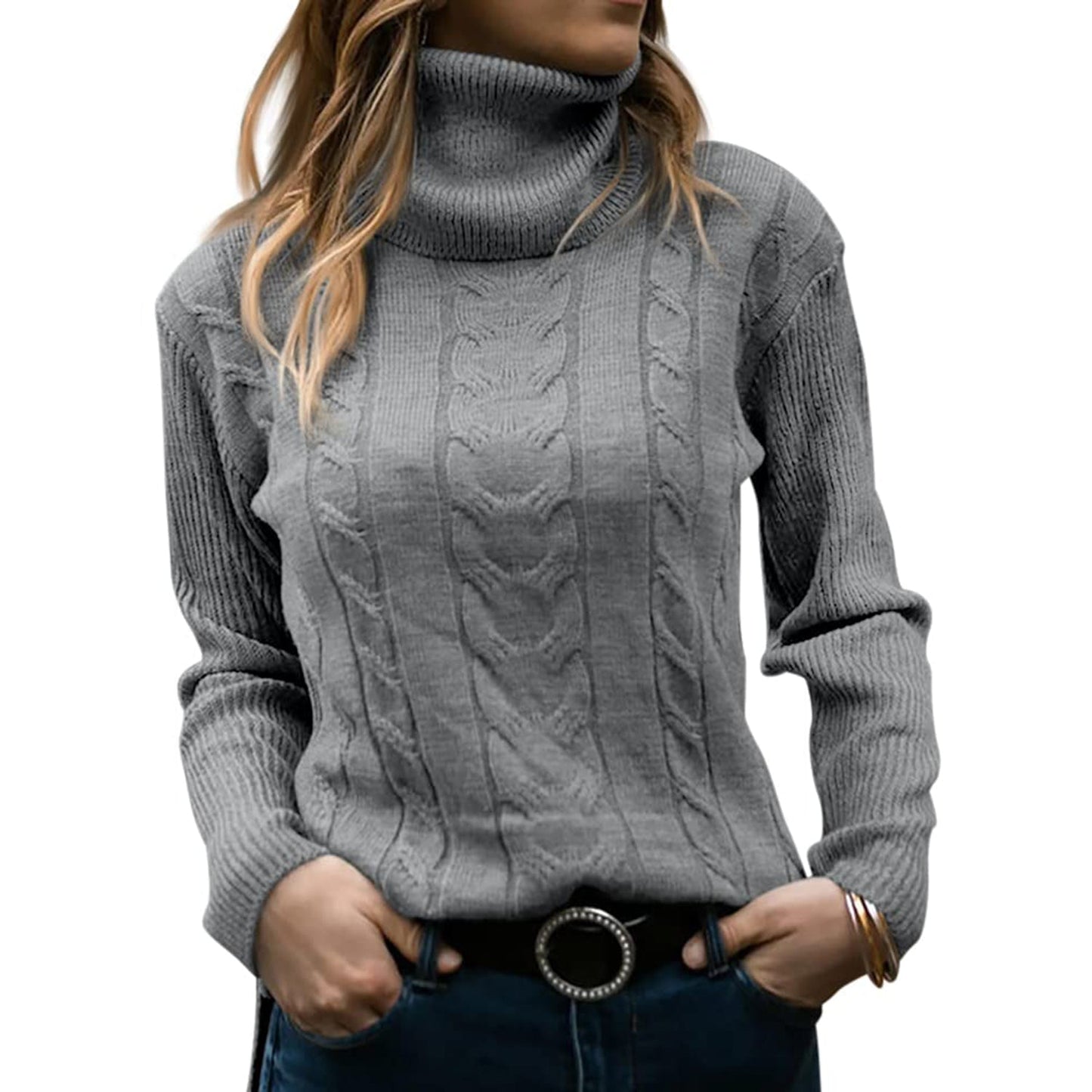 Zora – Women's Knitted Turtleneck Sweater