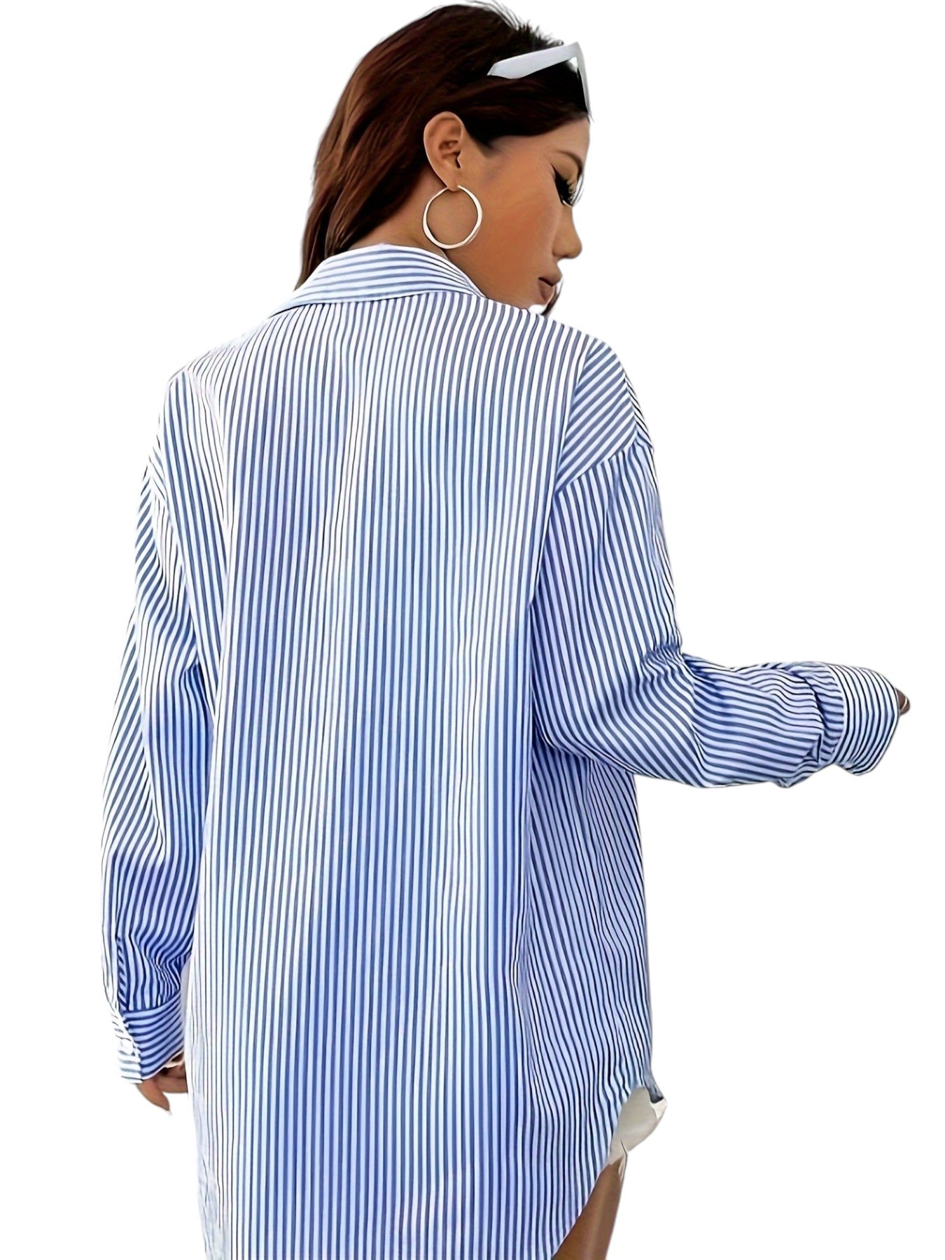 Lina – Women's Striped Button-Up Blouse