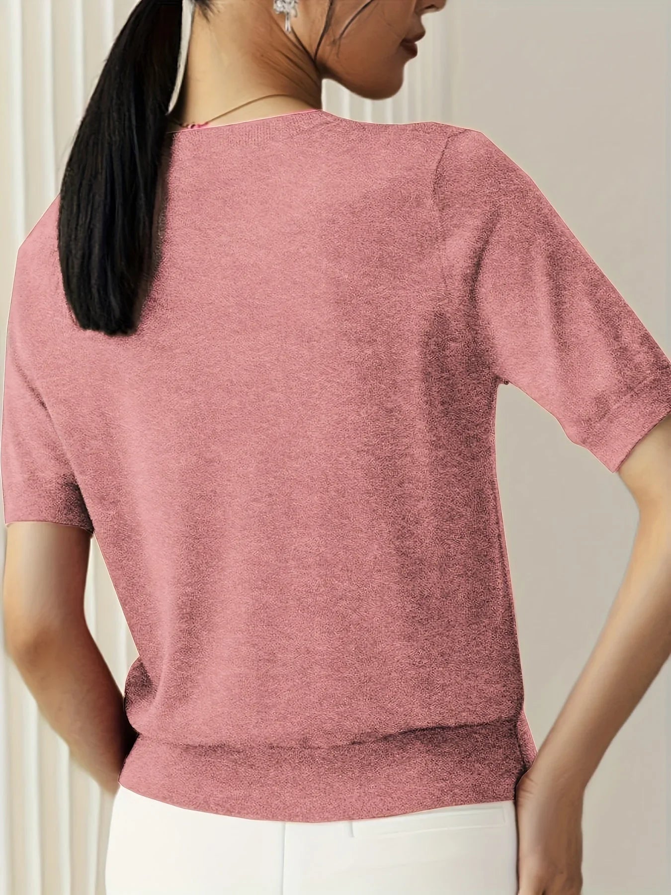 Lena – Women's Comfy Basic Knitted Shirt