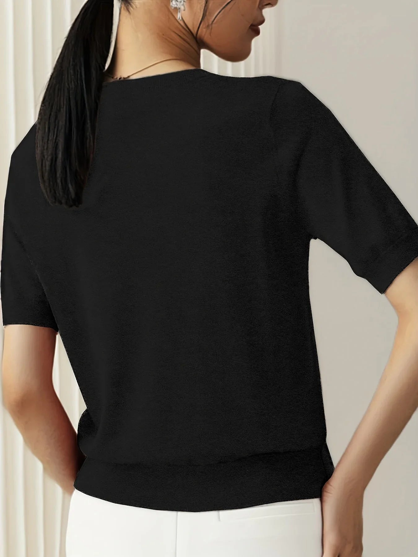 Lena – Women's Comfy Basic Knitted Shirt